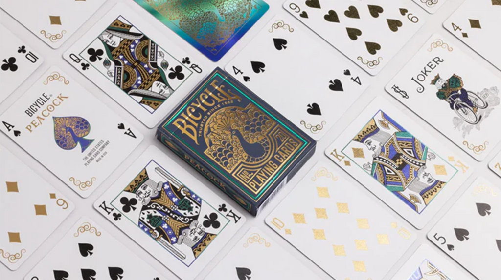 Bicycle Peacock Green Cold Foiled Playing Cards