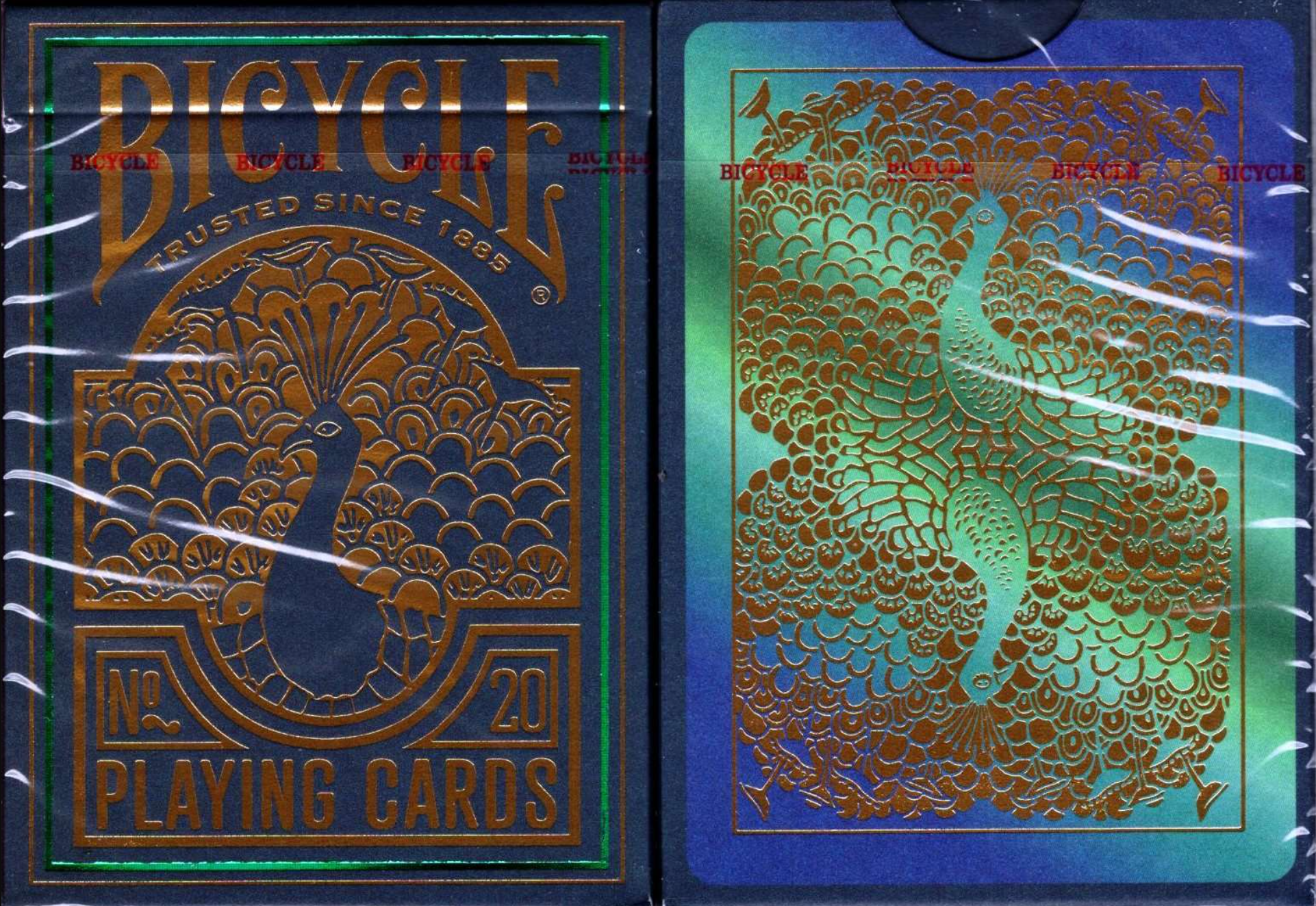 Bicycle Peacock Green Cold Foiled Playing Cards