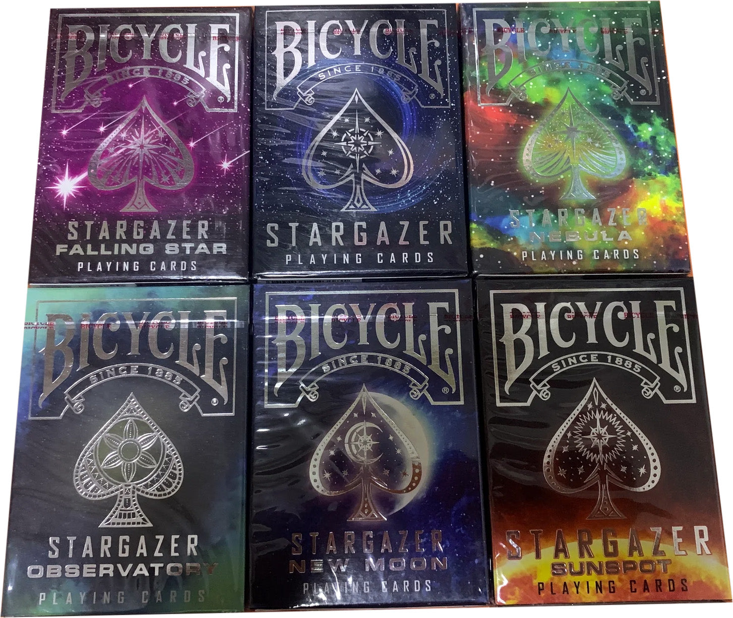 Bicycle Stargazer Gilded Complete 6 Deck Set Playing Cards