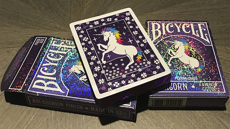 Bicycle Unicorn (Rainbow) Gilded  Playing Cards