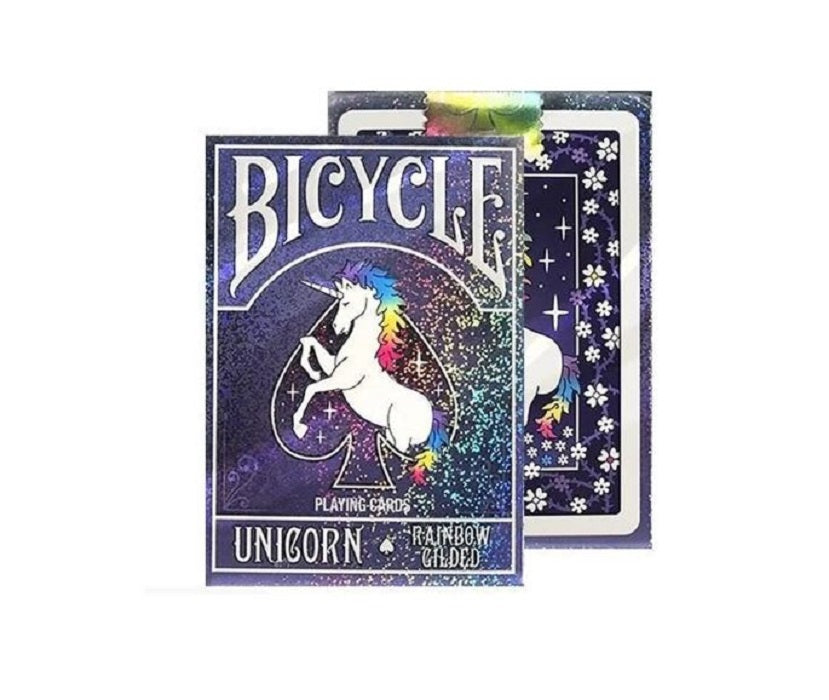 Bicycle Unicorn (Rainbow) Gilded  Playing Cards