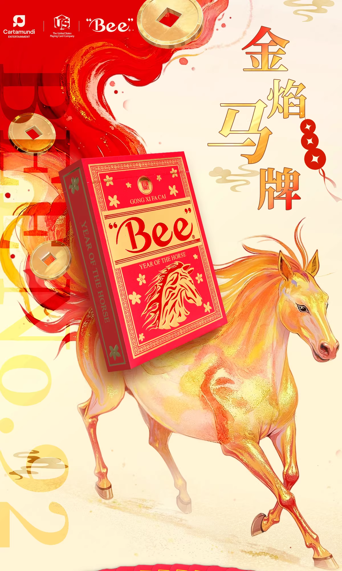 Bee Year of Horse Playing Cards Chinese New Year 2026 Special Edition