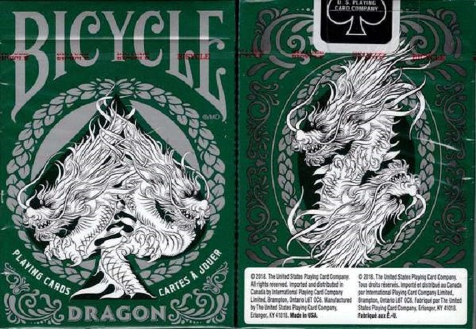 Bicycle Rare Green Dragon Playing Cards